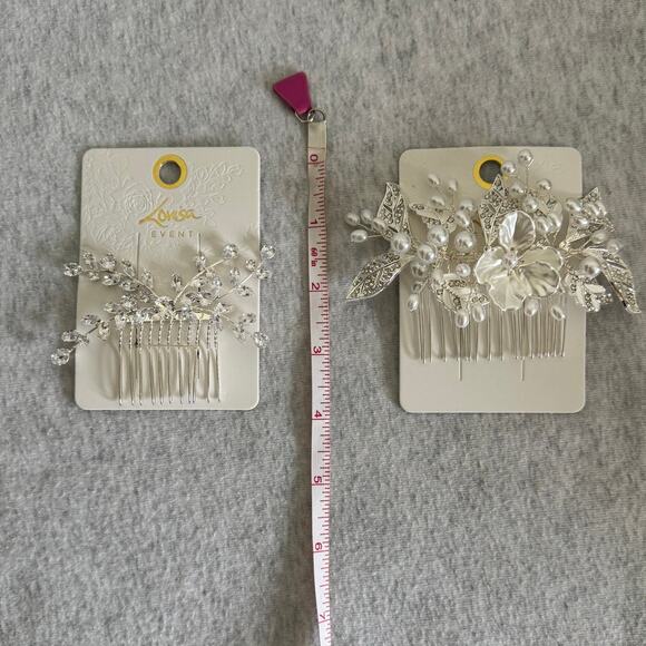 NWT Lovisa Silver and Pearl Hair Combs Wedding Updo (2 combs)